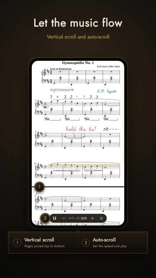 Vertical scrolling with auto-scroll