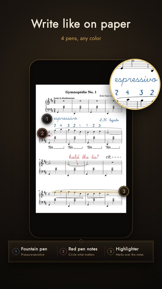 An annotated score